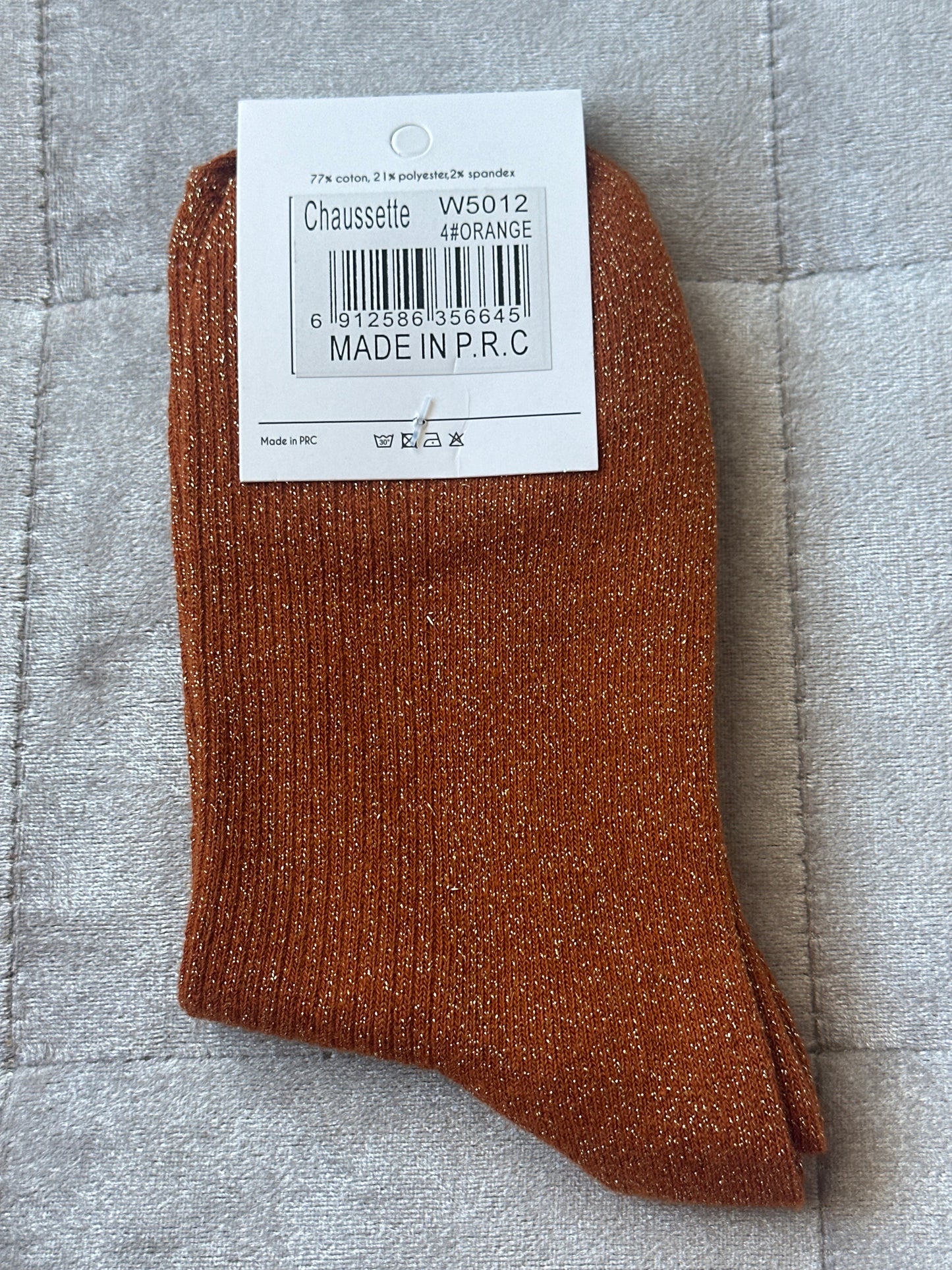 Chaussettes pailletées message « princesse »