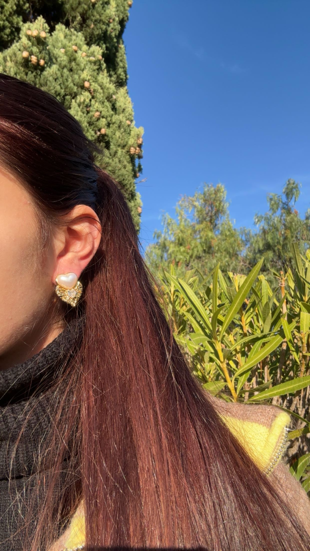 Boucles d’oreilles cœur - acier inoxydable doré