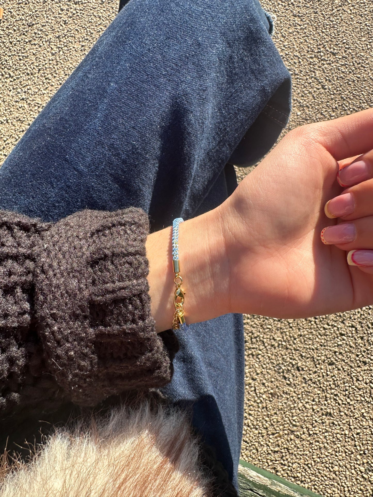 Bracelet cordon - cuivre doré