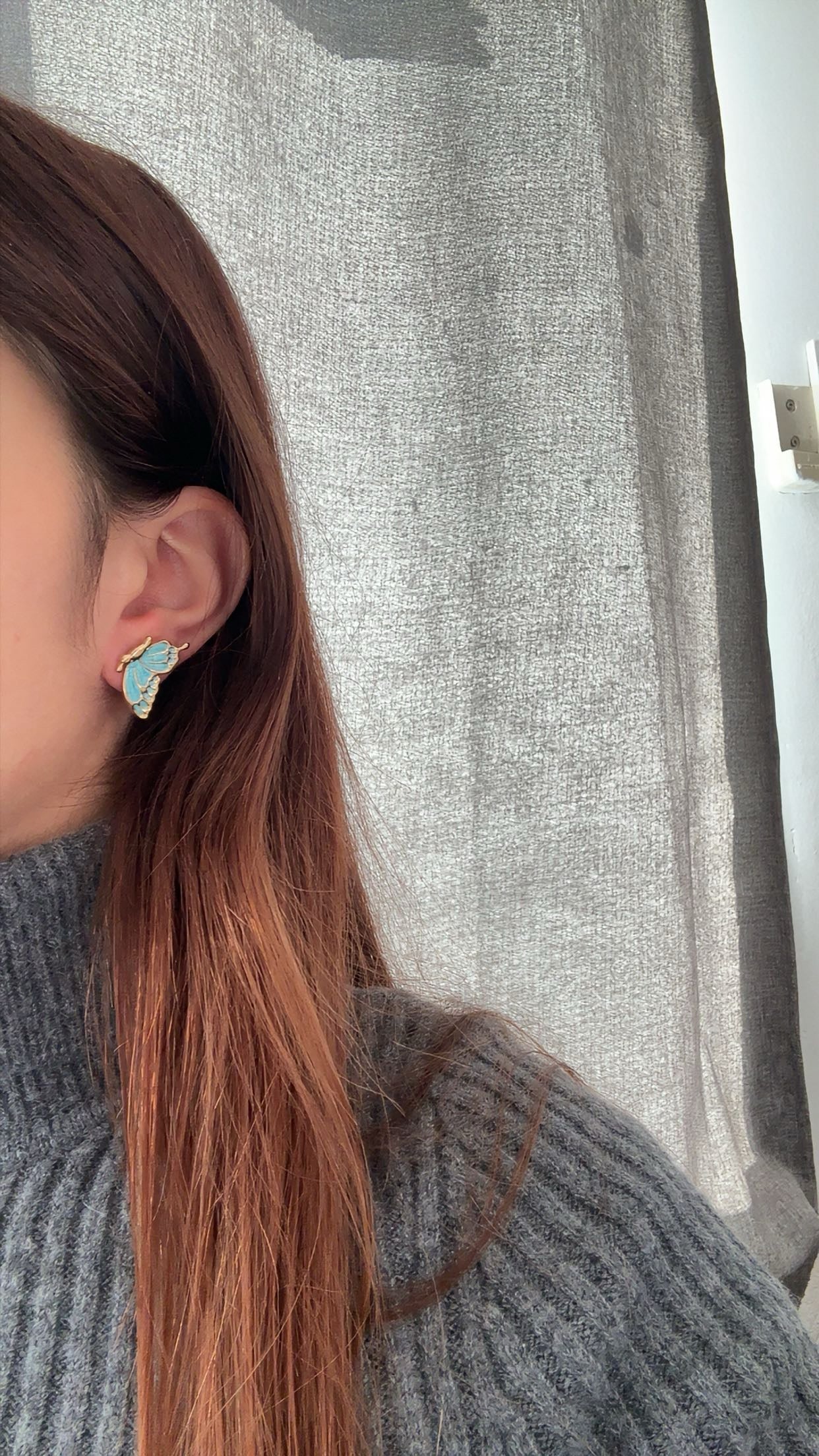 Boucles d’oreilles papillons - acier inoxydable doré