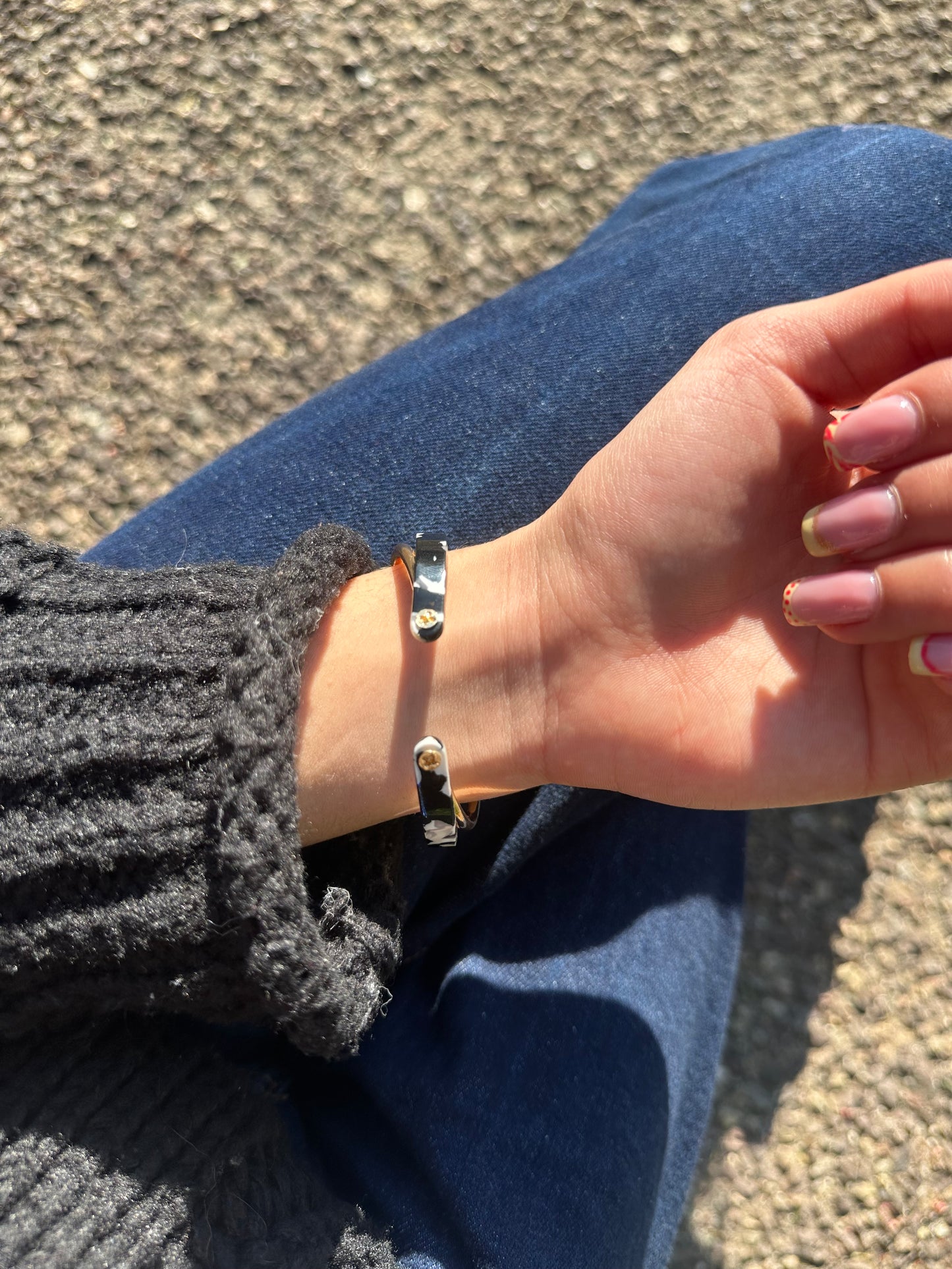 Jonc - acier inoxydable doré