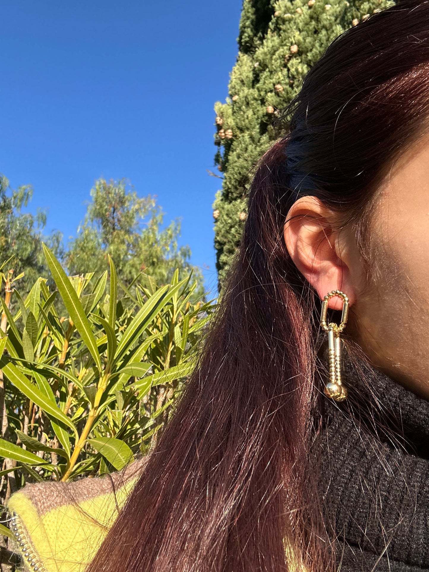 Boucles d’oreilles pendantes - cuivre doré