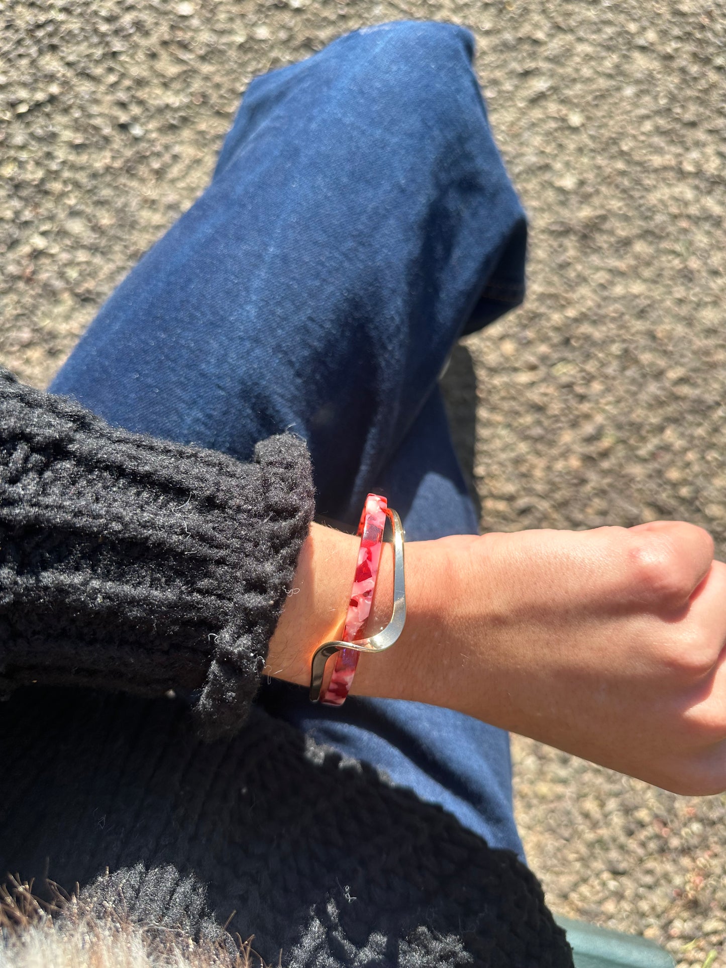 Jonc - acier inoxydable doré