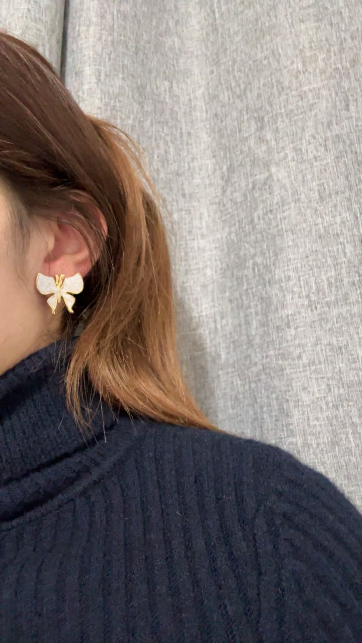 Boucles d’oreilles papillons - acier inoxydable doré