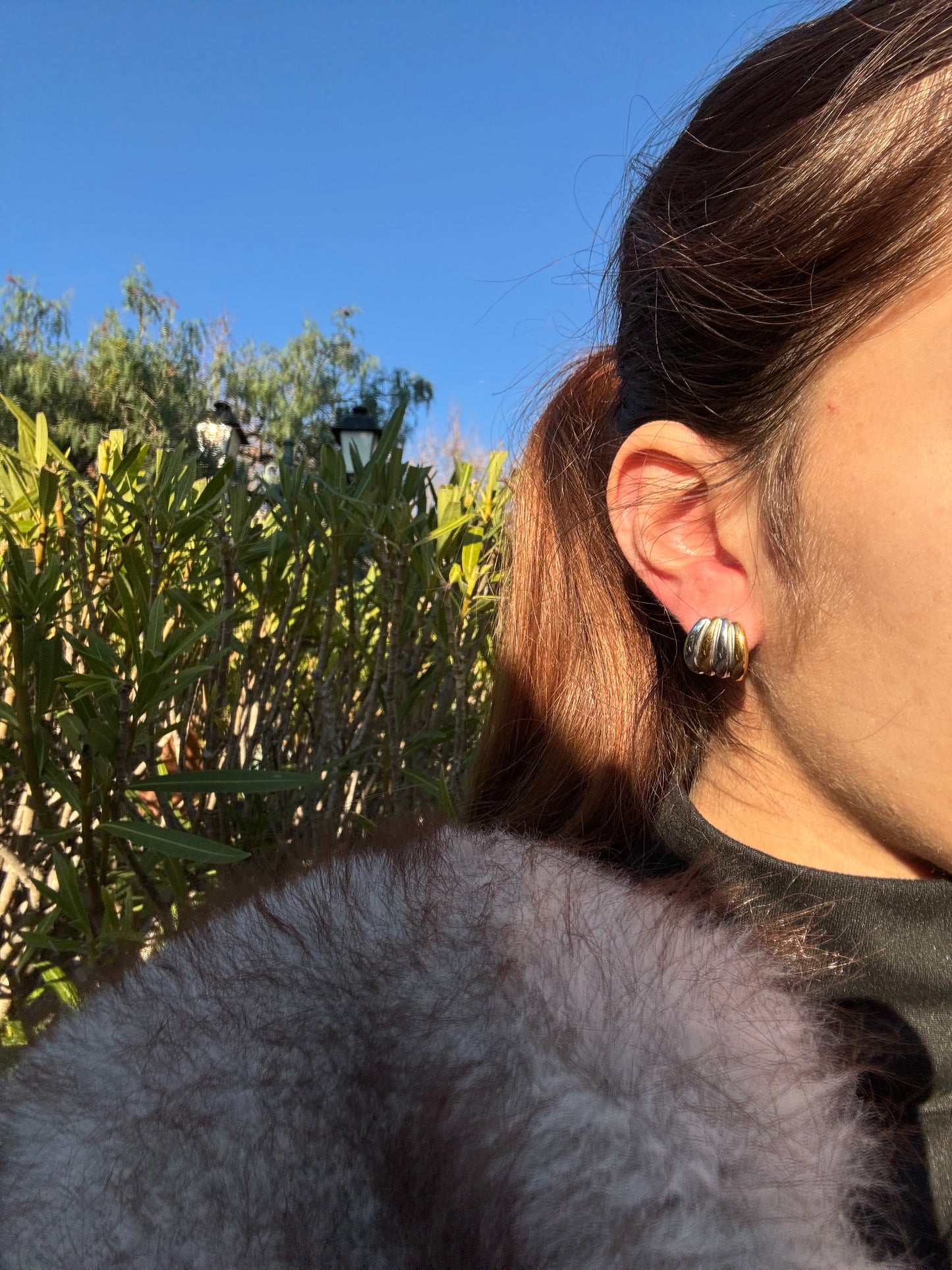 Boucles d’oreilles - acier inoxydable argenté et doré