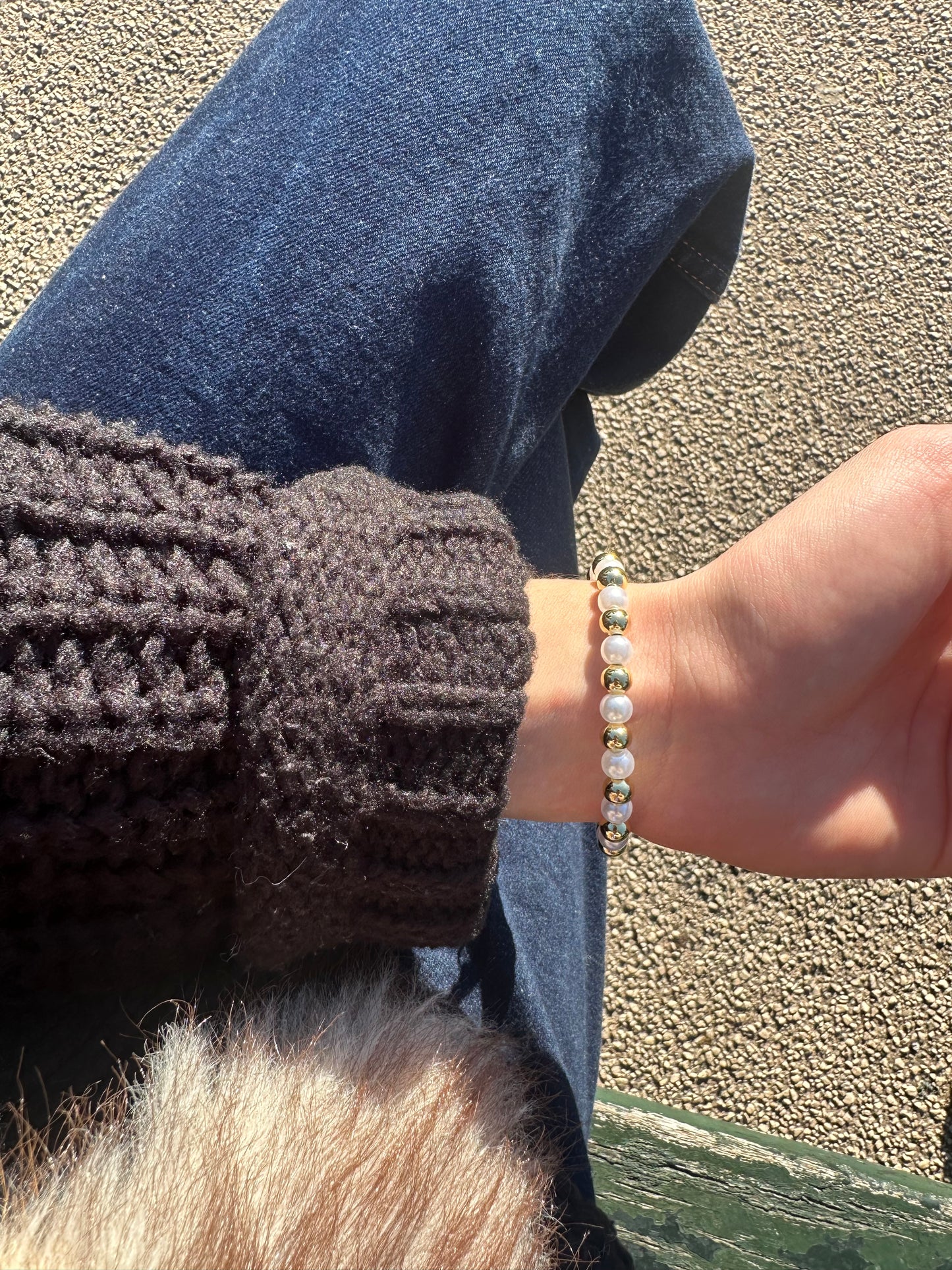 Bracelet élastique - cuivre doré