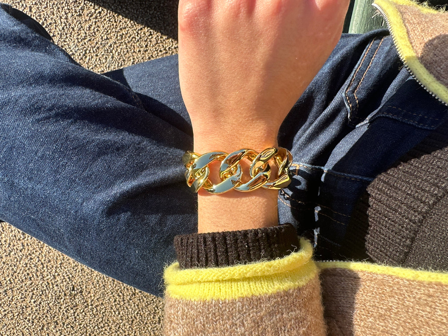 Bracelet gros maillons - fantaisie