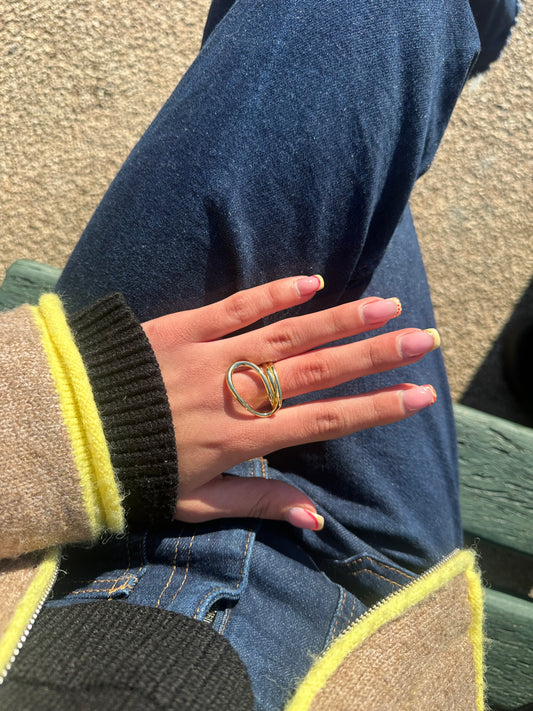 Bague ajustable - cuivre doré