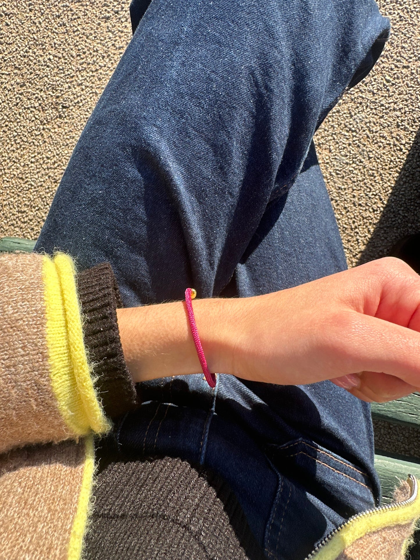 Bracelet cordon - cuivre doré