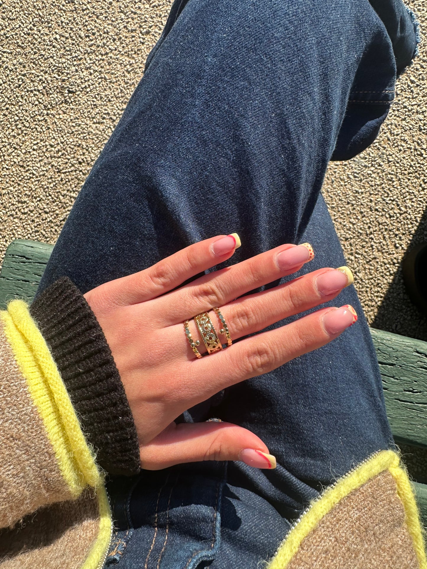 Bague ajustable - acier inoxydable doré