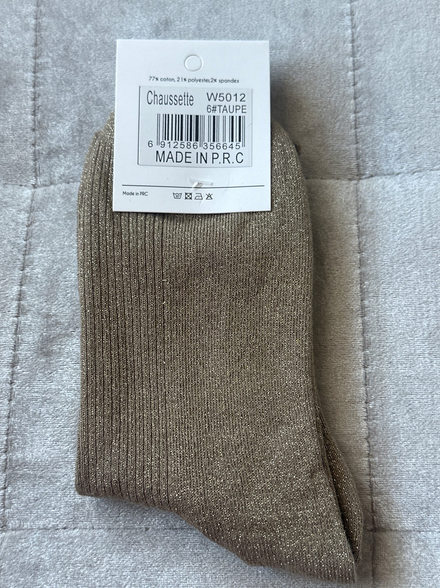 Chaussettes pailletées message « princesse »