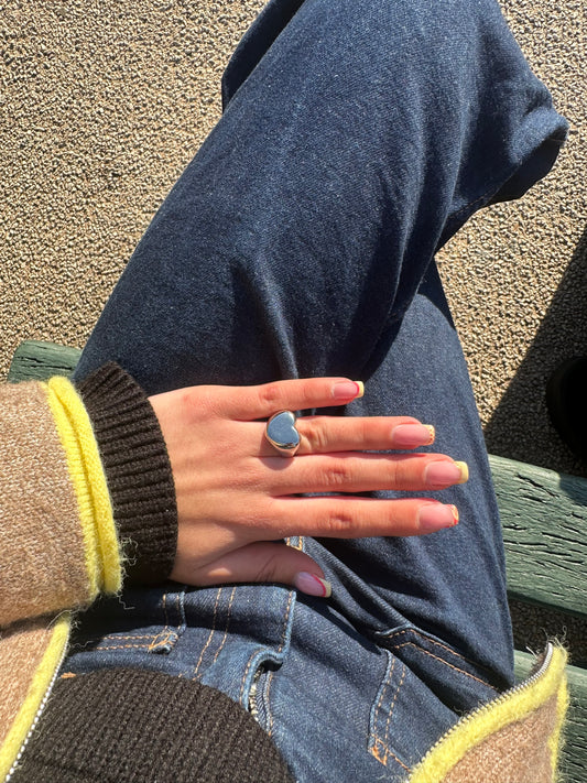 Bague ajustable - cuivre argenté