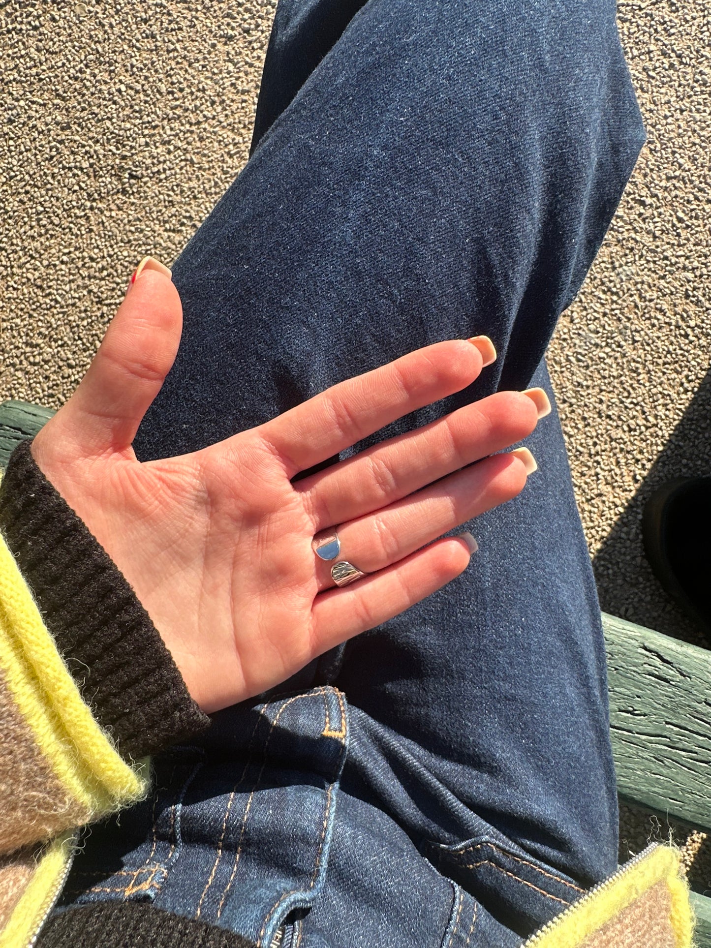 Bague ajustable - acier inoxydable argenté