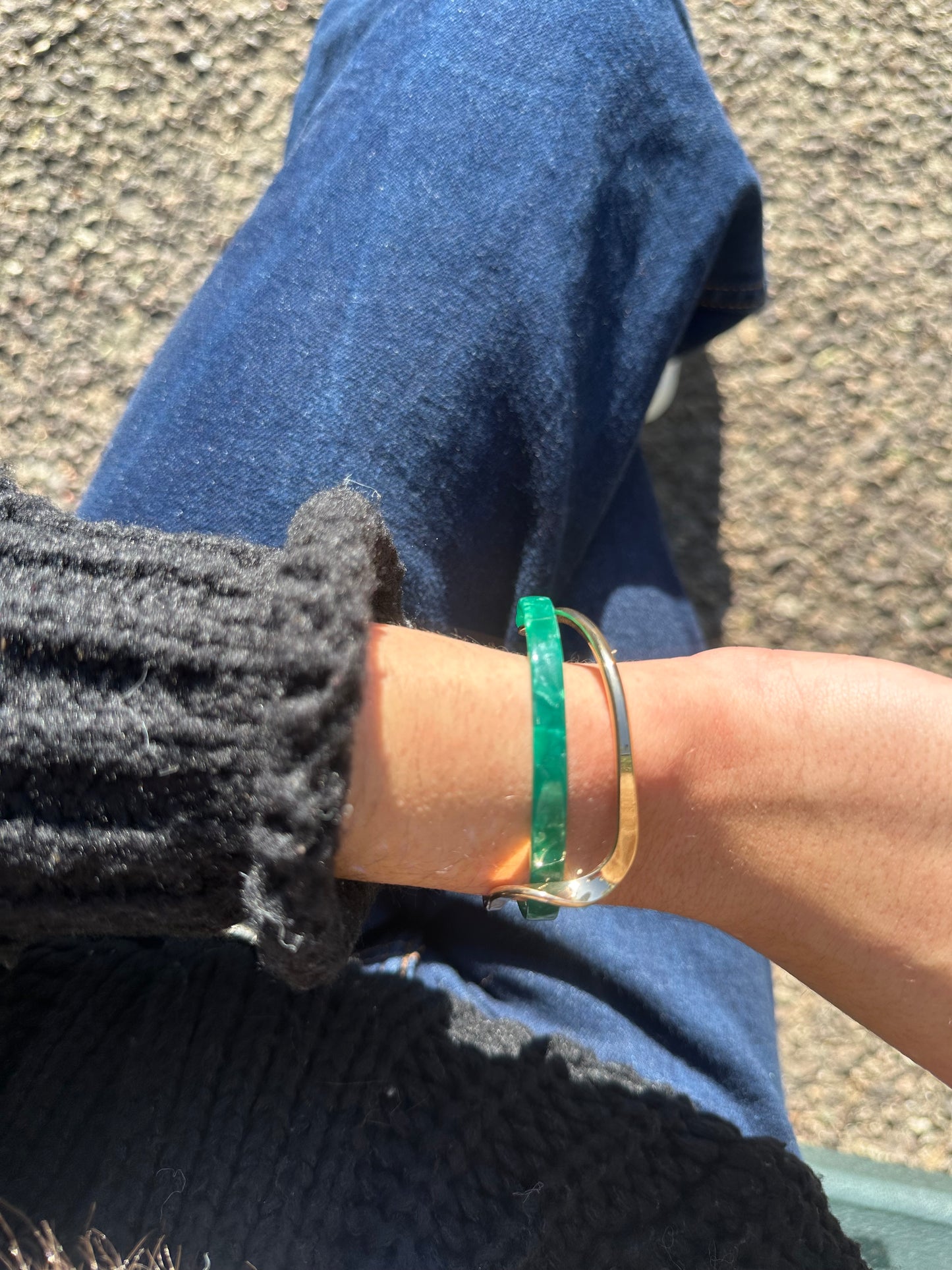 Jonc - acier inoxydable doré