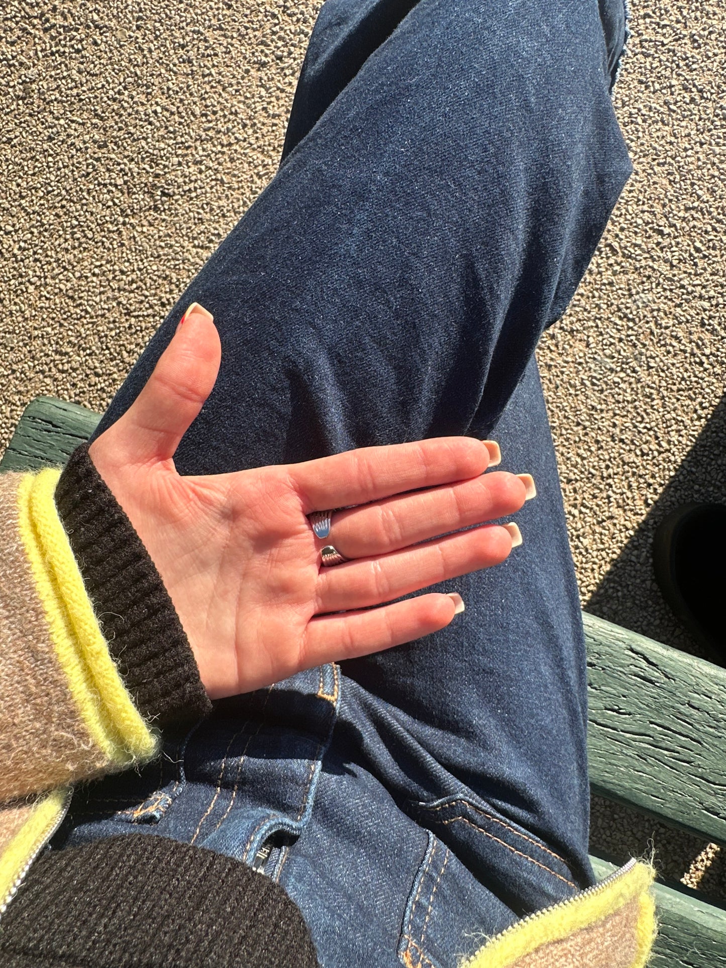 Bague ajustable - acier inoxydable argenté et doré