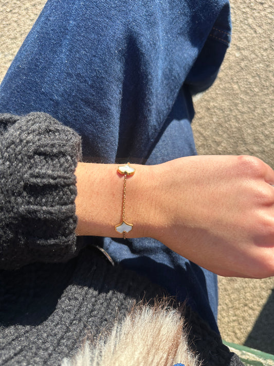 Bracelet cœur - acier inoxydable doré