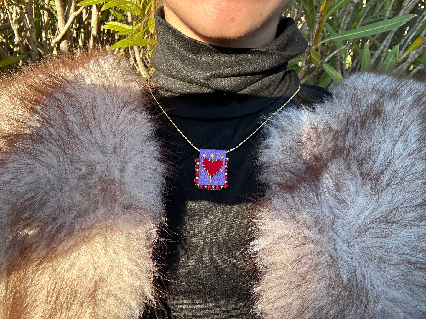 Collier cœur - cuivre doré