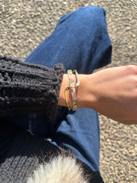 Jonc - acier inoxydable doré