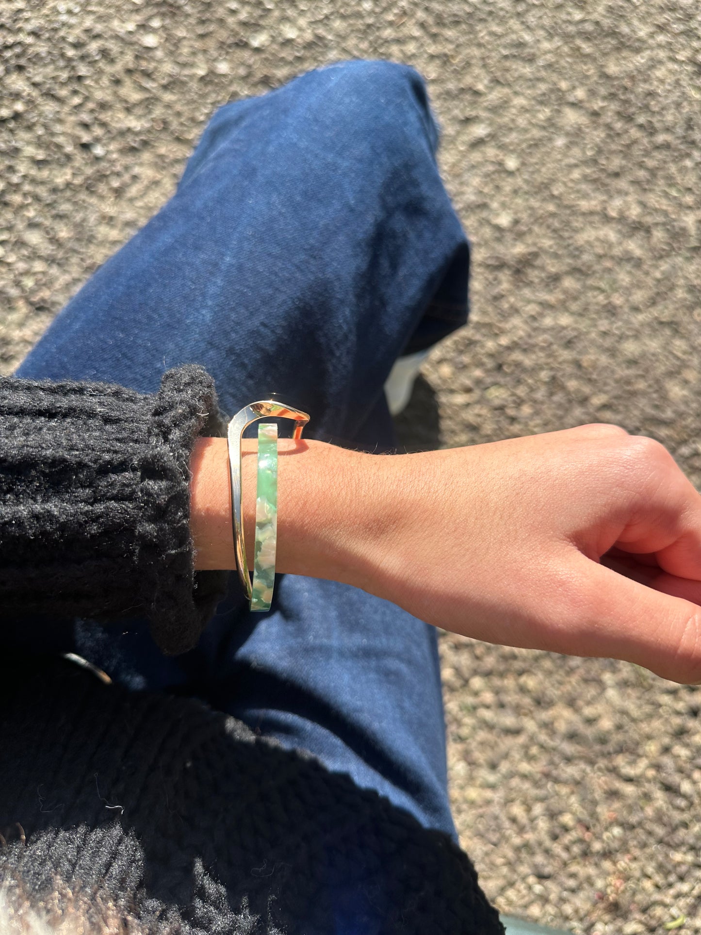 Jonc - acier inoxydable doré