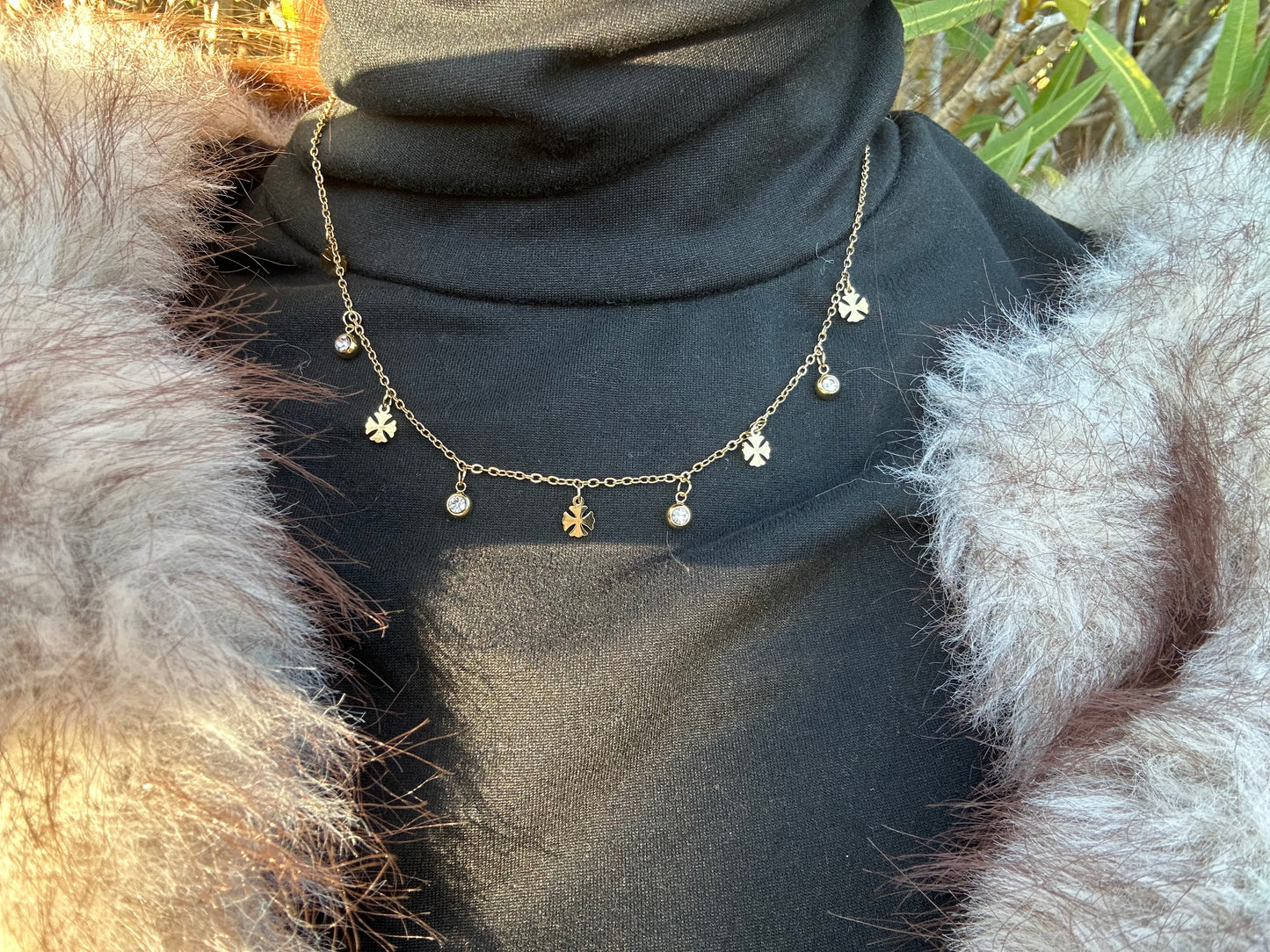 Collier - acier inoxydable doré