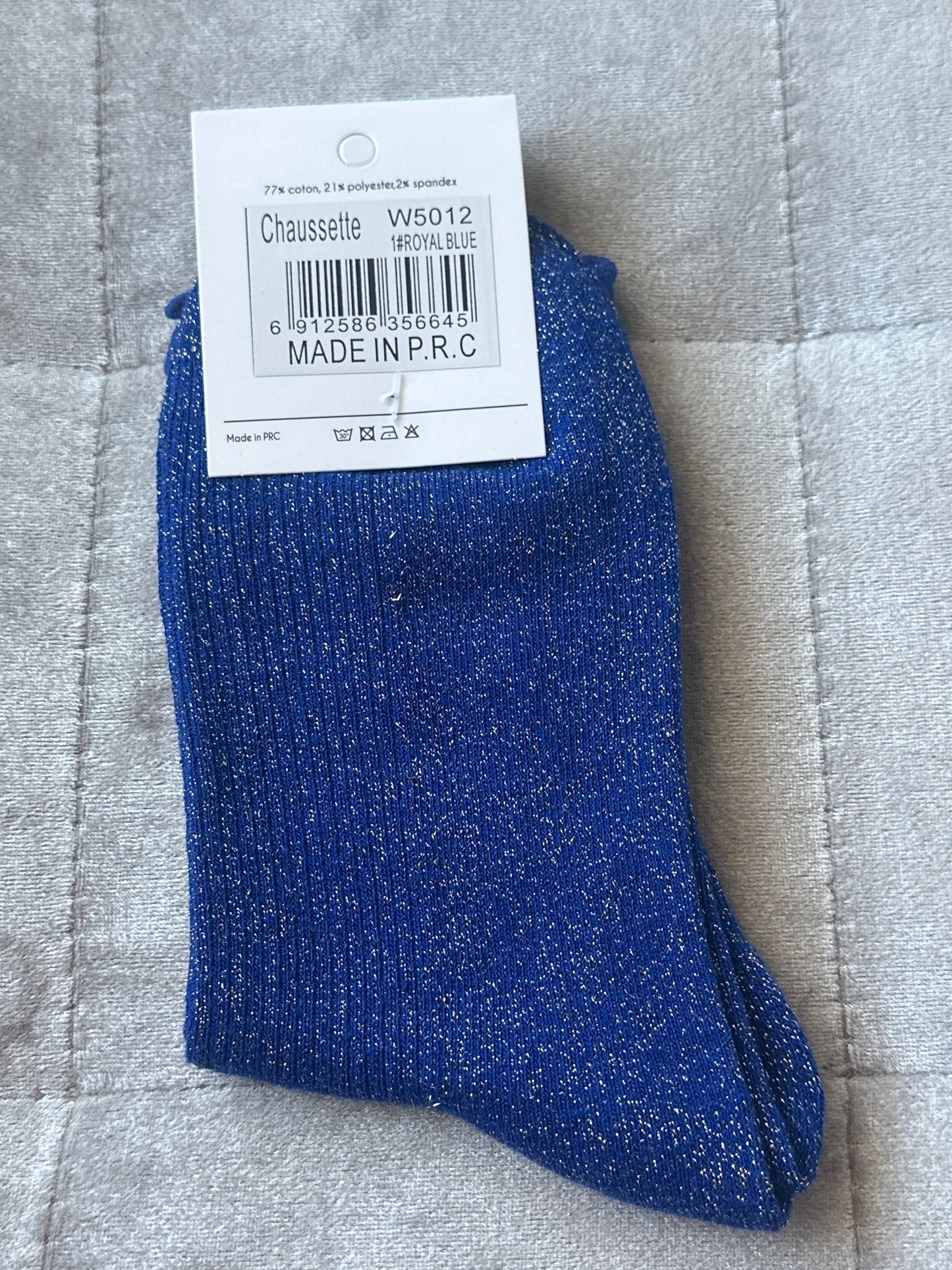 Chaussettes pailletées message « princesse »
