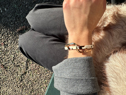 Jonc - acier inoxydable doré