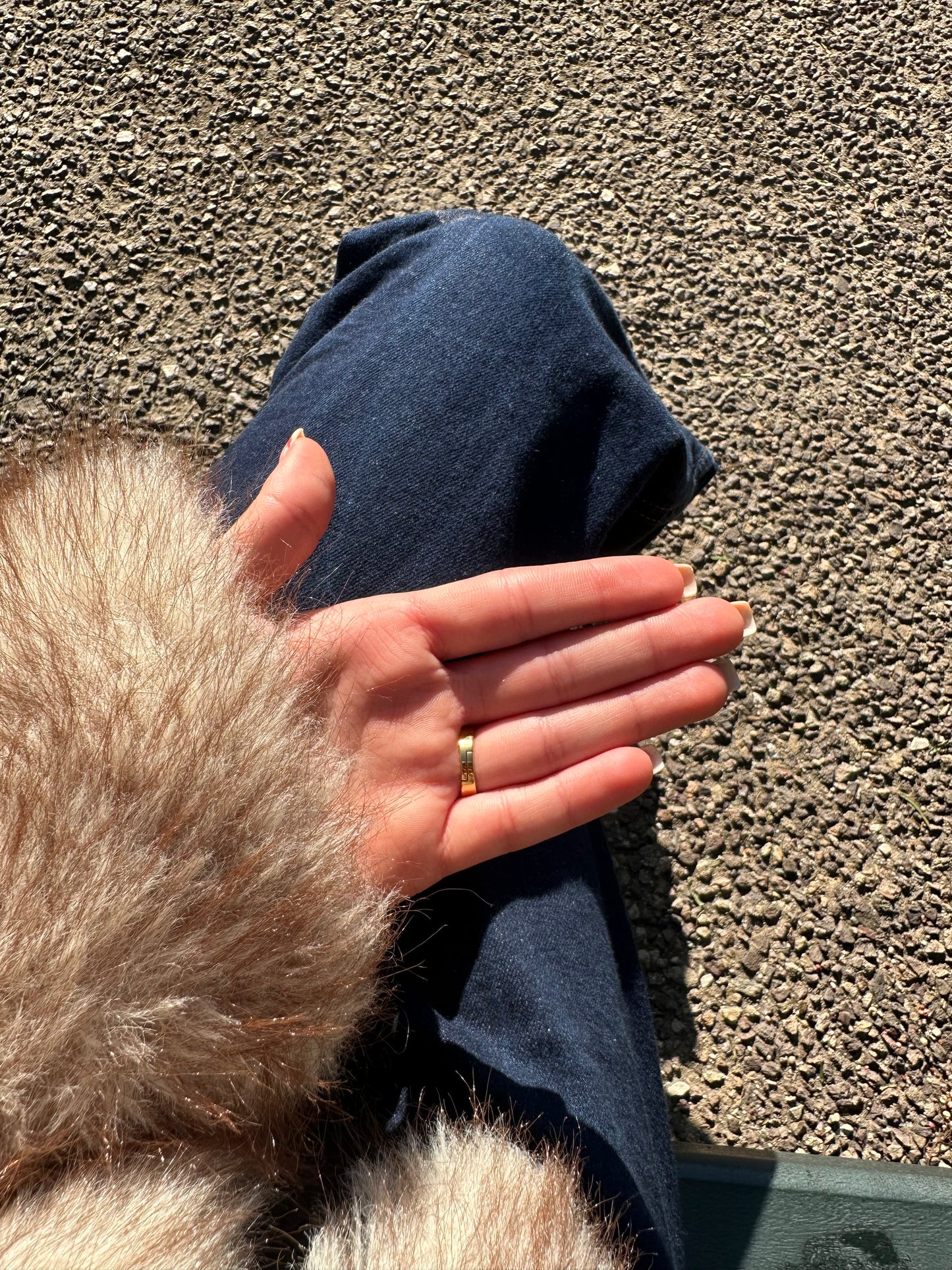 Bague ajustable fleur - acier inoxydable doré et rose