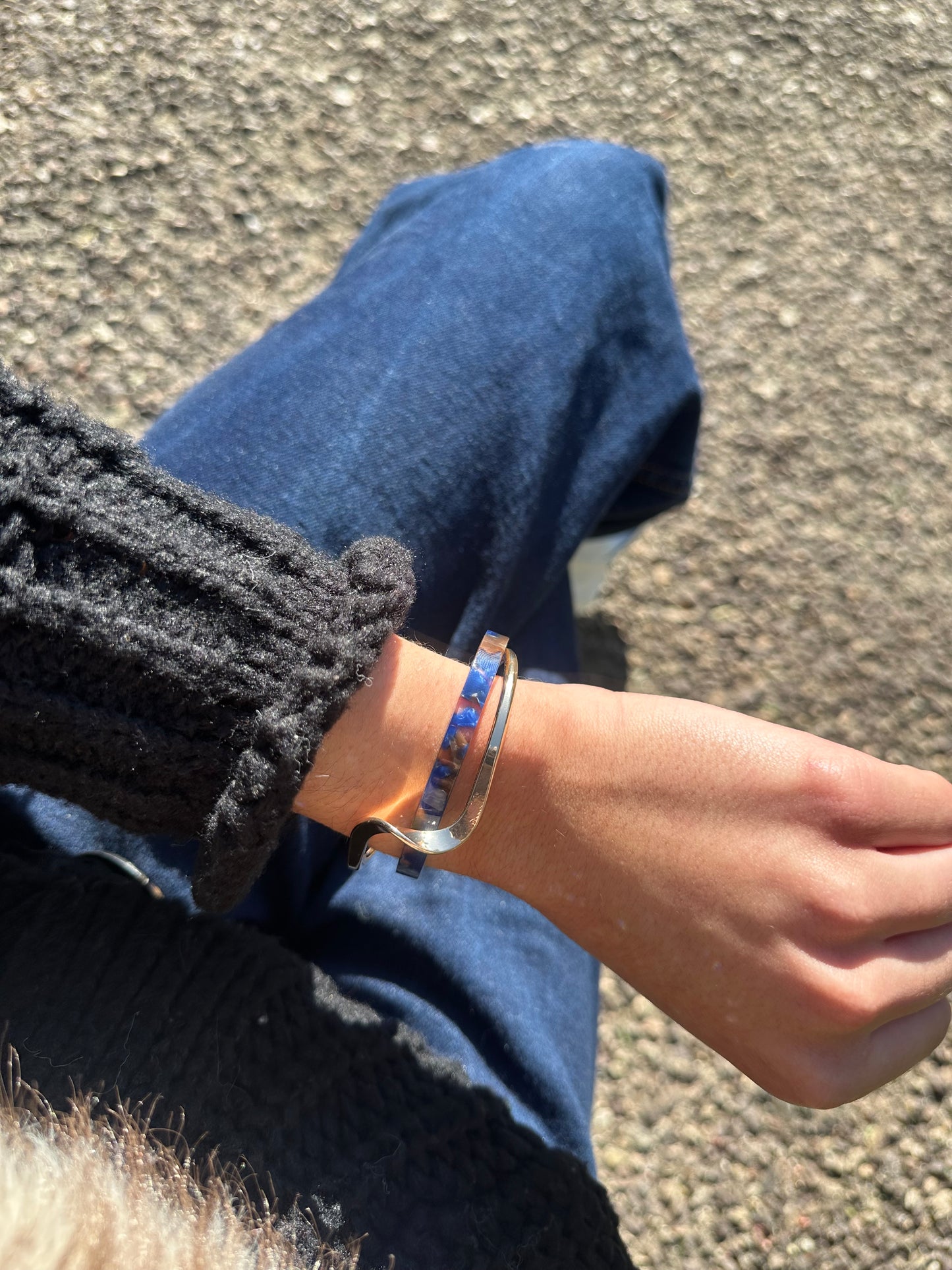 Jonc - acier inoxydable doré