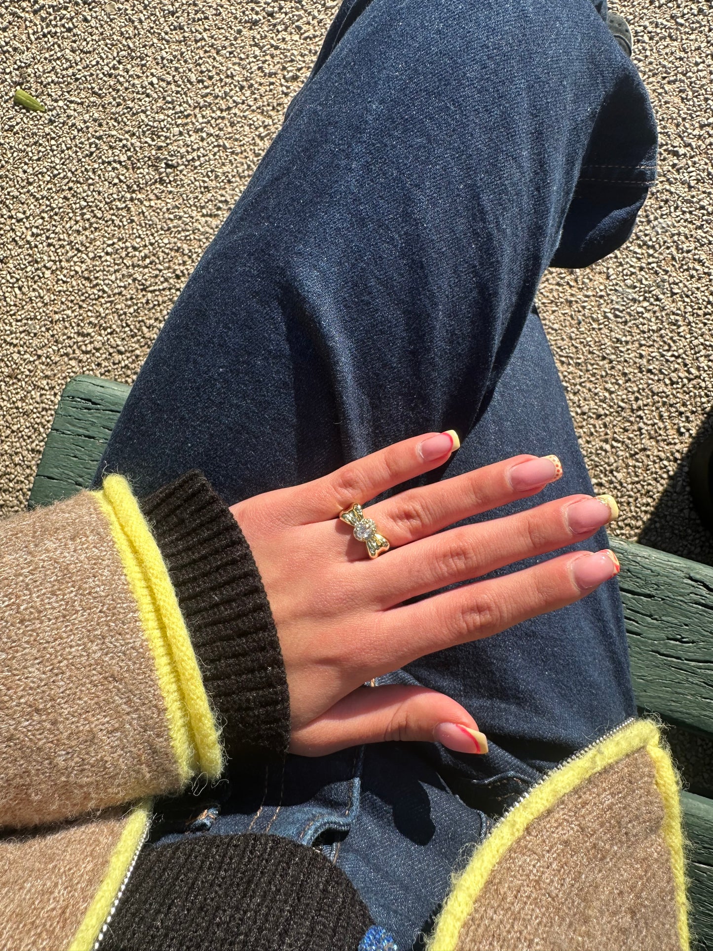 Bague ajustable - cuivre doré