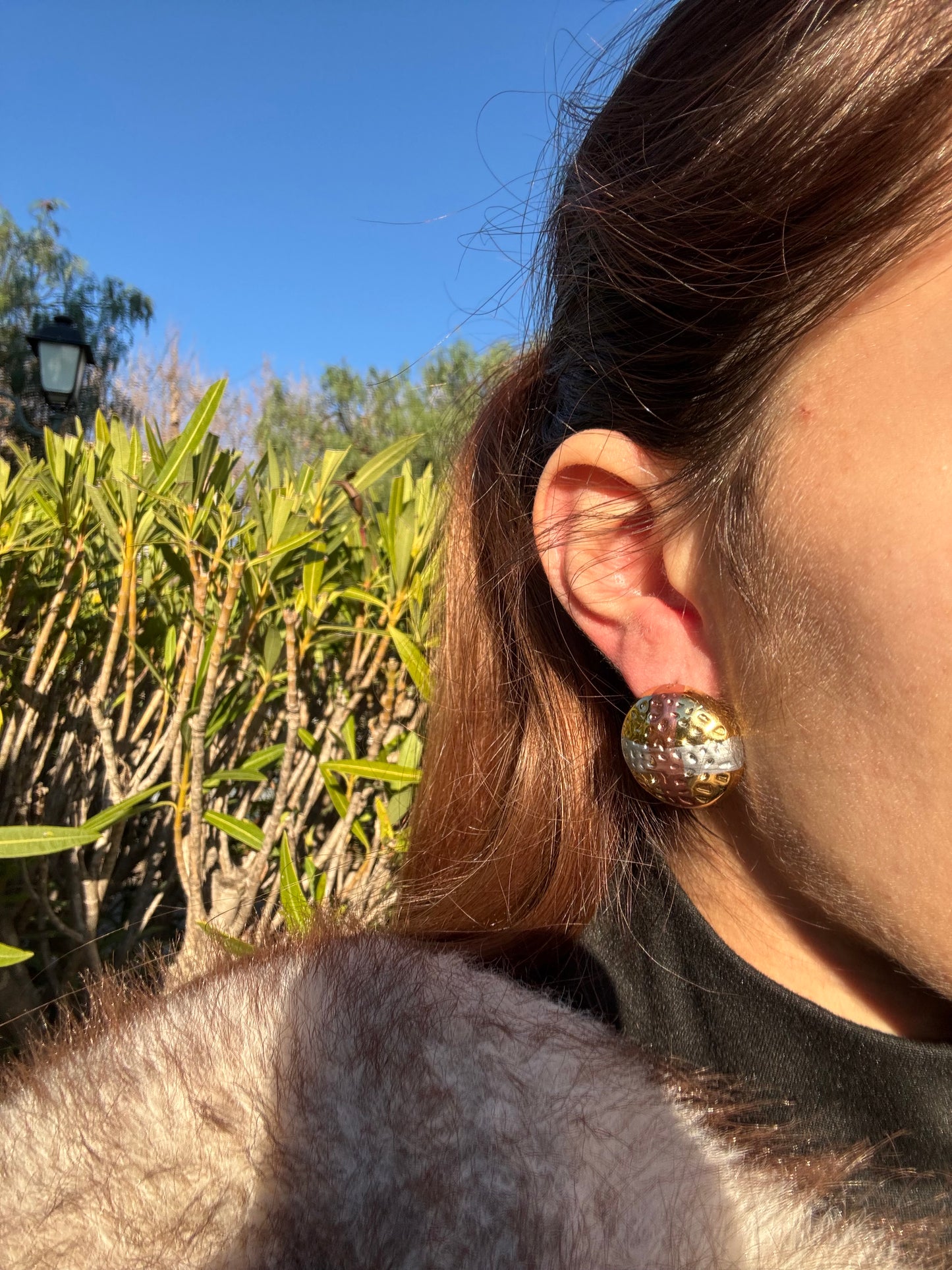 Boucles d’oreilles - acier inoxydable argenté, doré et or rose