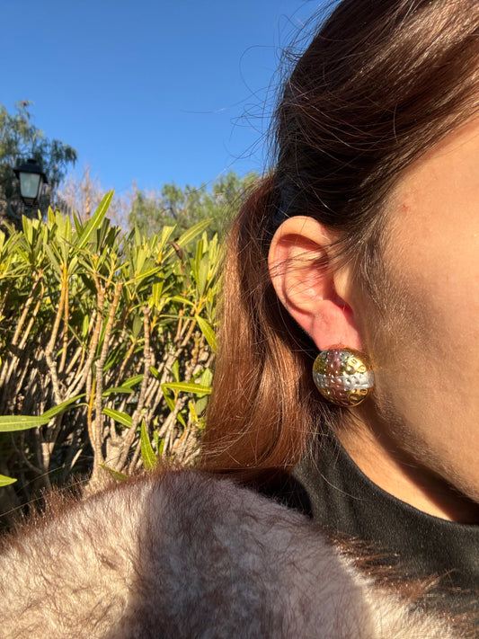 Boucles d’oreilles - acier inoxydable argenté, doré et or rose