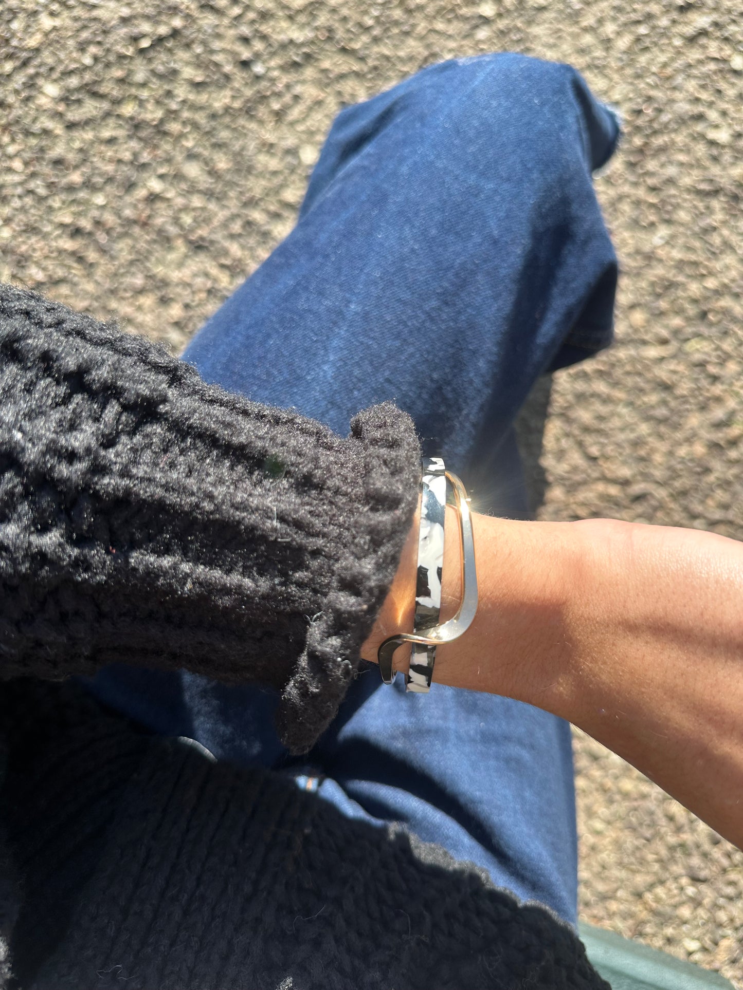 Jonc - acier inoxydable doré