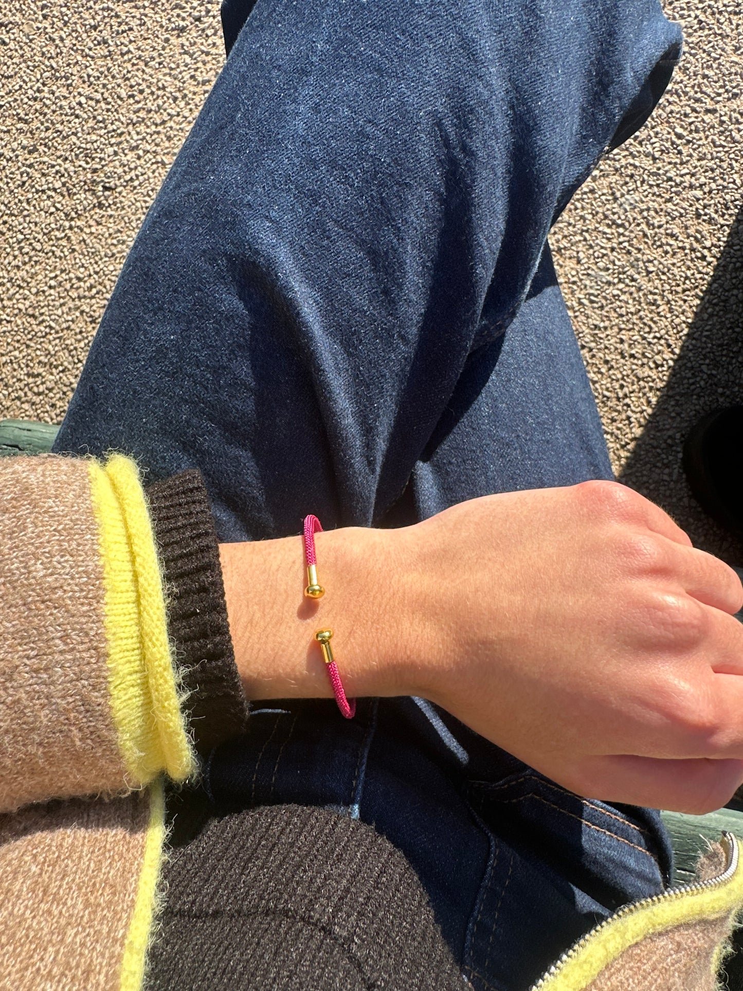 Bracelet cordon - cuivre doré