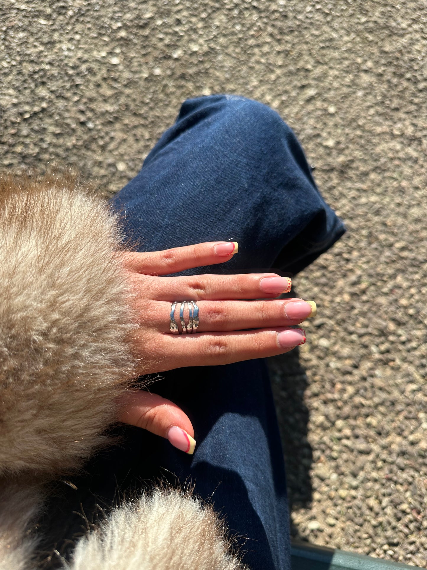 Bague ajustable - acier inoxydable argenté