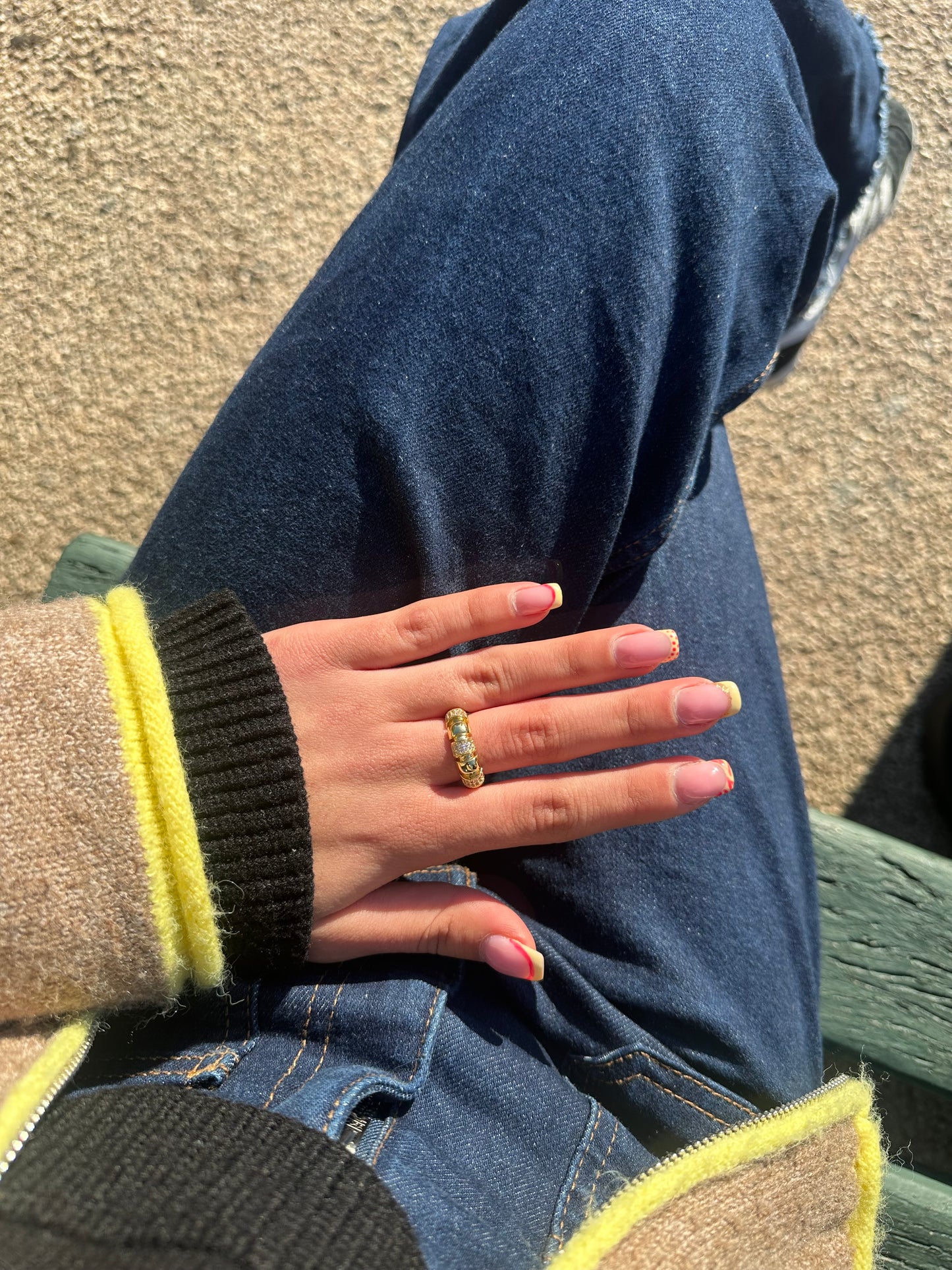 Bague ajustable - cuivre doré