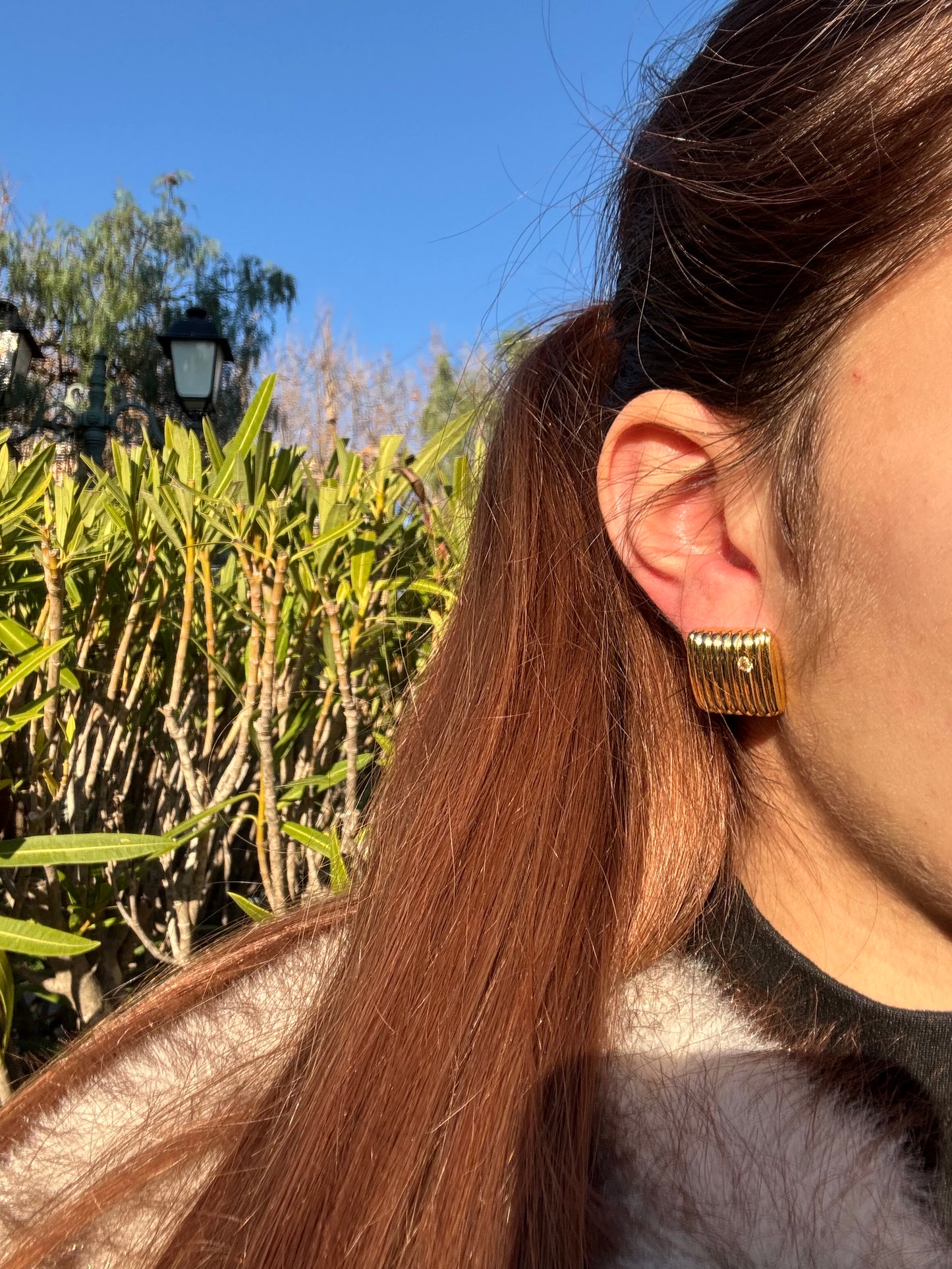 Boucles d’oreilles - acier inoxydable doré