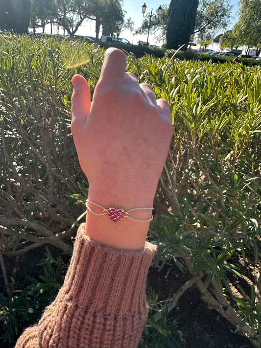 Bracelet ajustable cœur