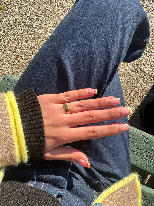 Bague ajustable coquillages