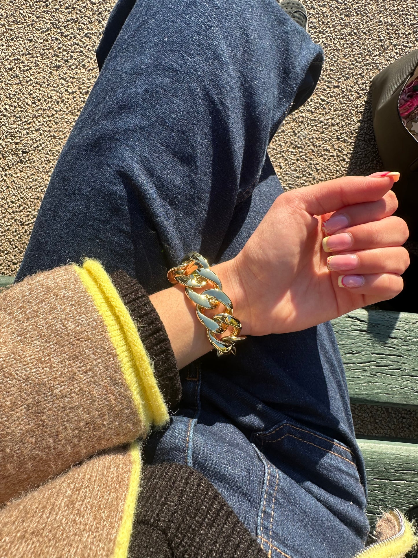 Bracelet gros maillons - fantaisie