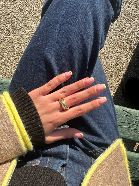 Bague ajustable - cuivre doré