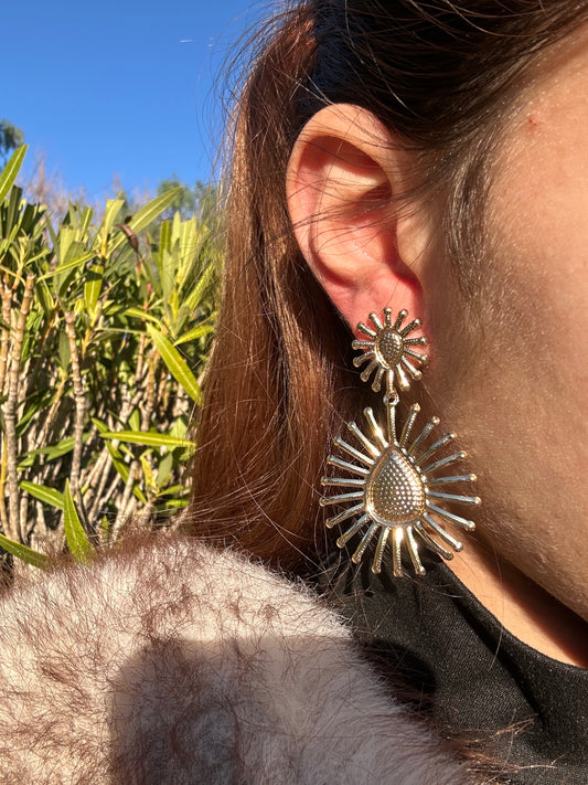 Boucles d’oreilles pendantes - alliage doré