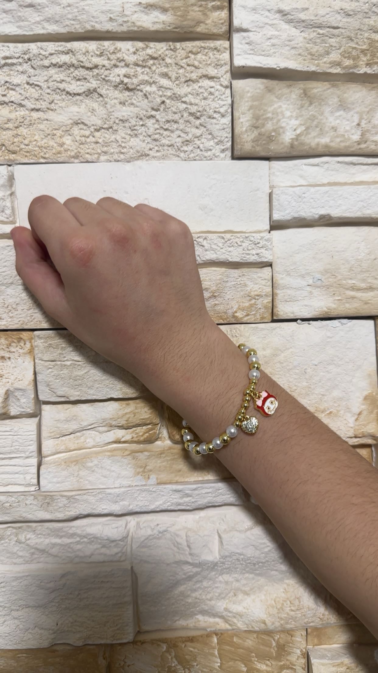 Bracelet élastique enfant - cuivre doré