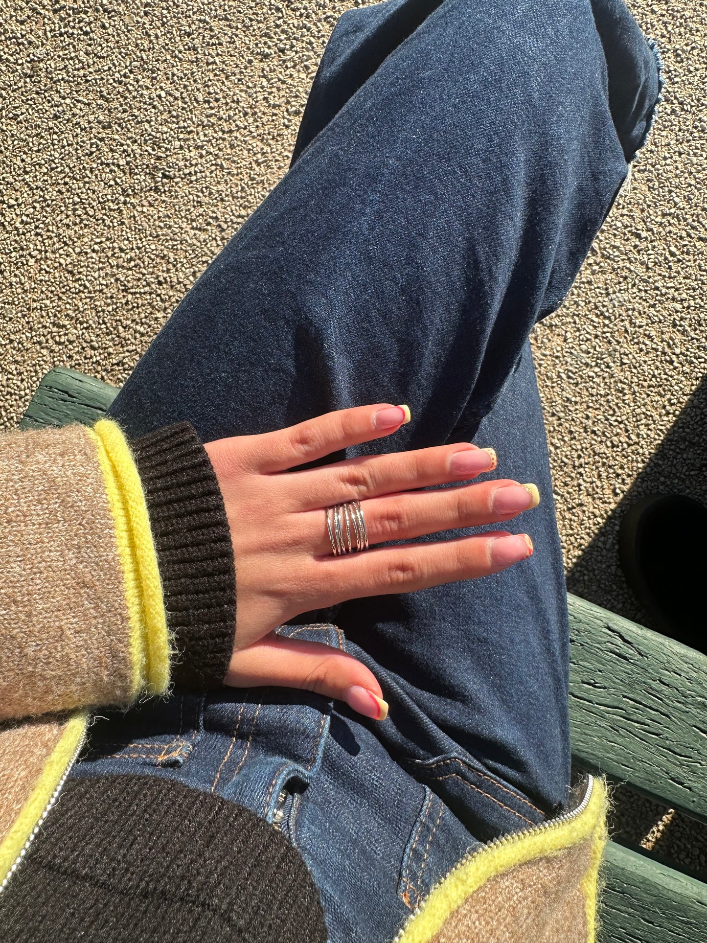 Bague ajustable - acier inoxydable argenté