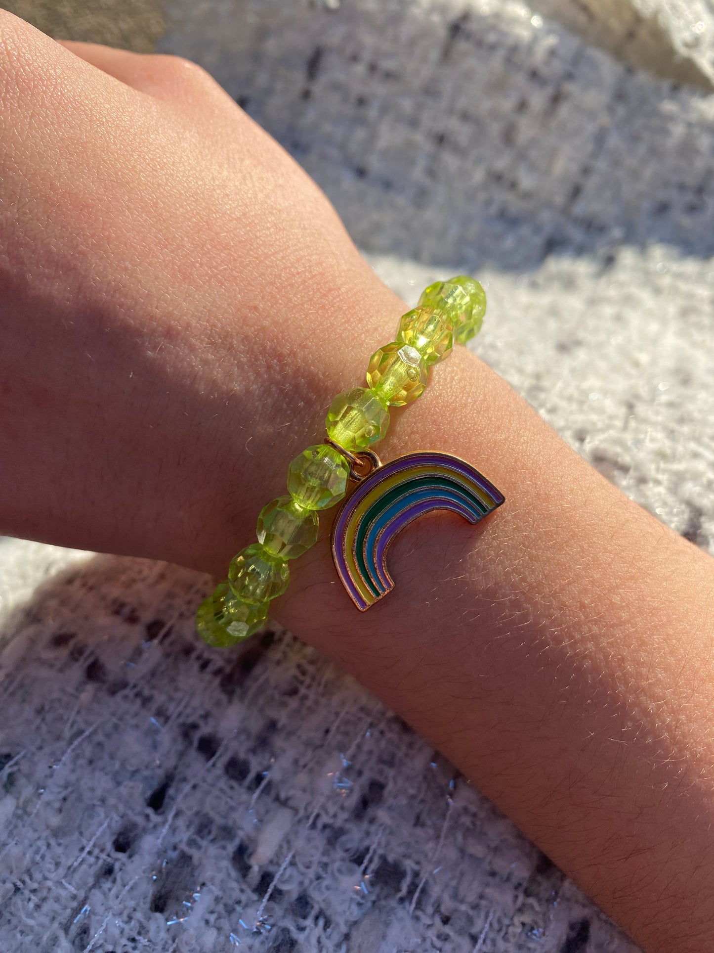 Bracelet élastique arc en ciel enfant - fantaisie
