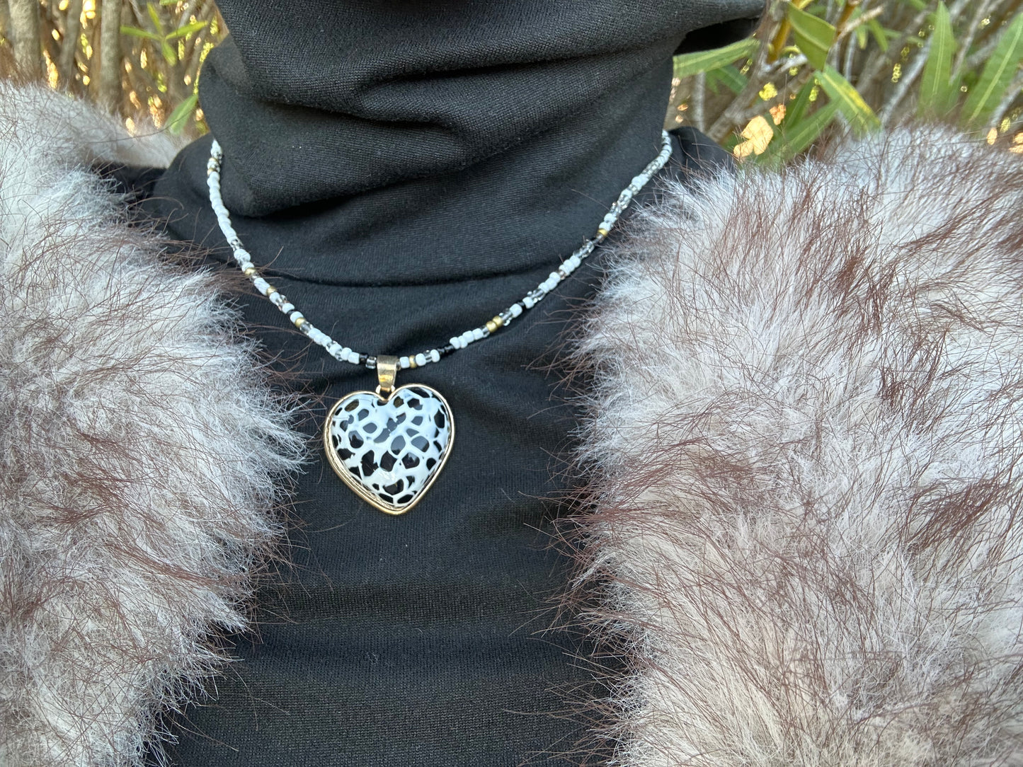 Collier cœur - acier inoxydable doré