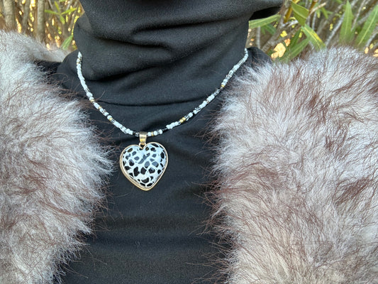 Collier cœur - acier inoxydable doré