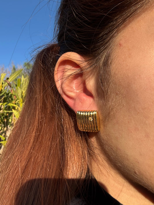 Boucles d’oreilles - acier inoxydable doré