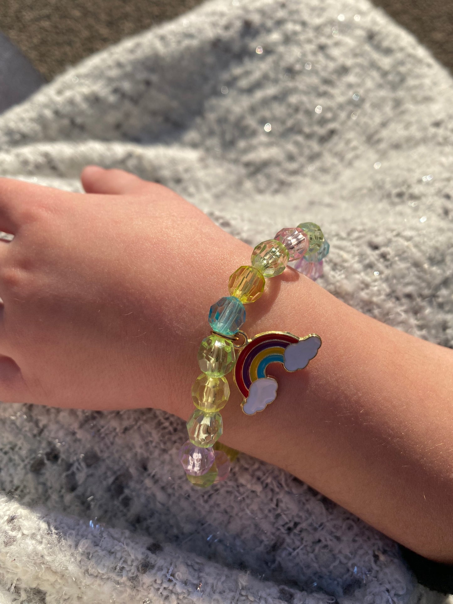 Bracelet élastique arc en ciel enfant - fantaisie