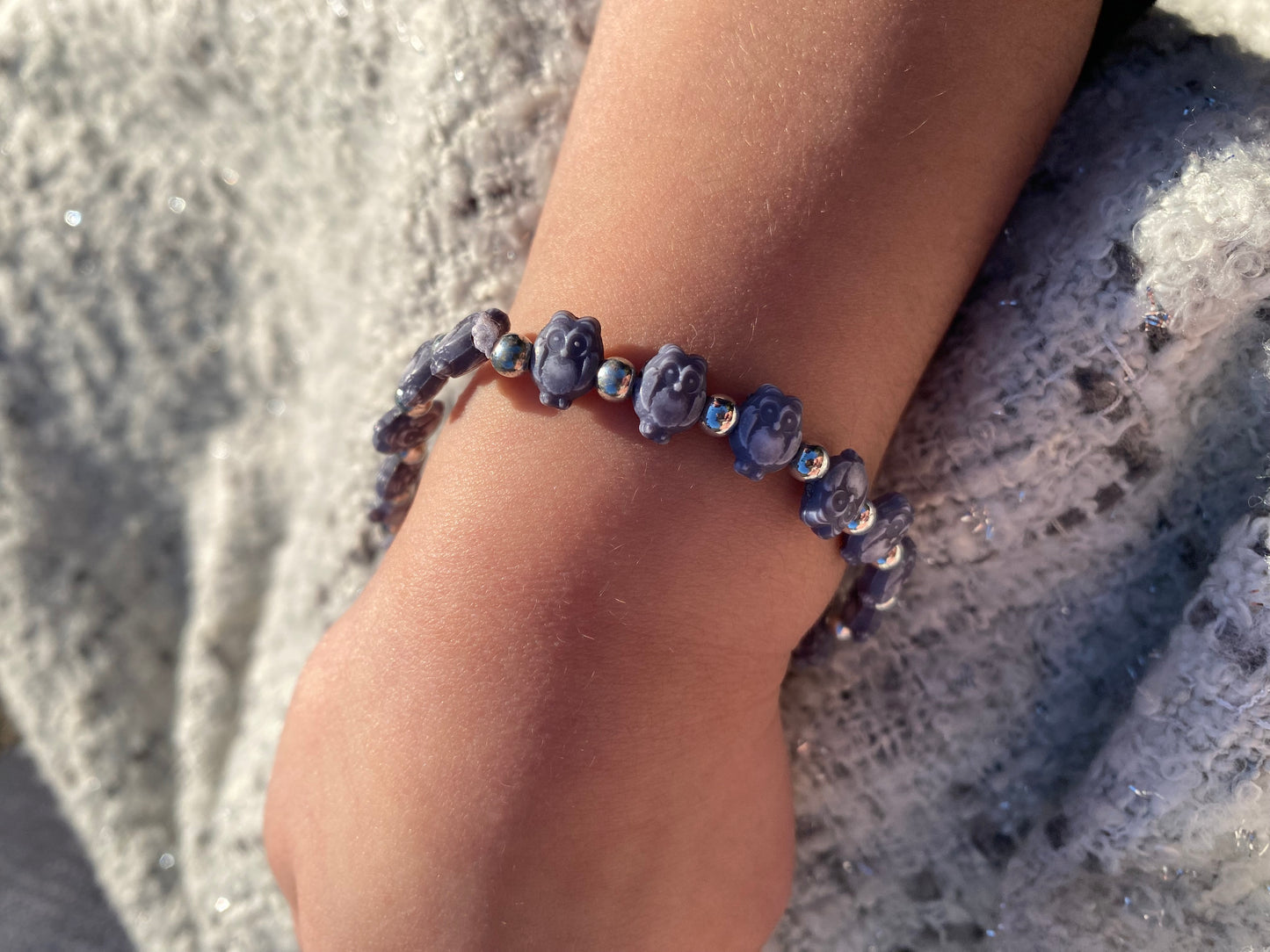 Bracelet élastique hibou enfant - fantaisie