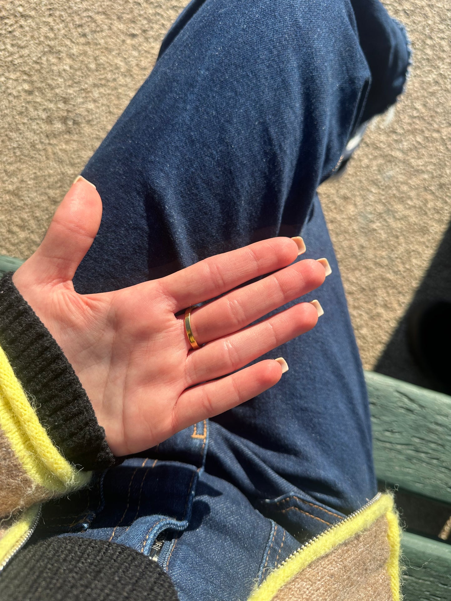 Bague ajustable - acier inoxydable doré